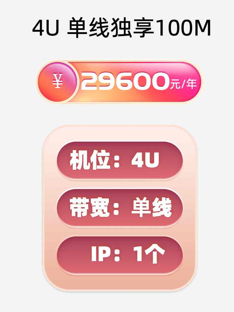 金华单线100M服务器托管价格